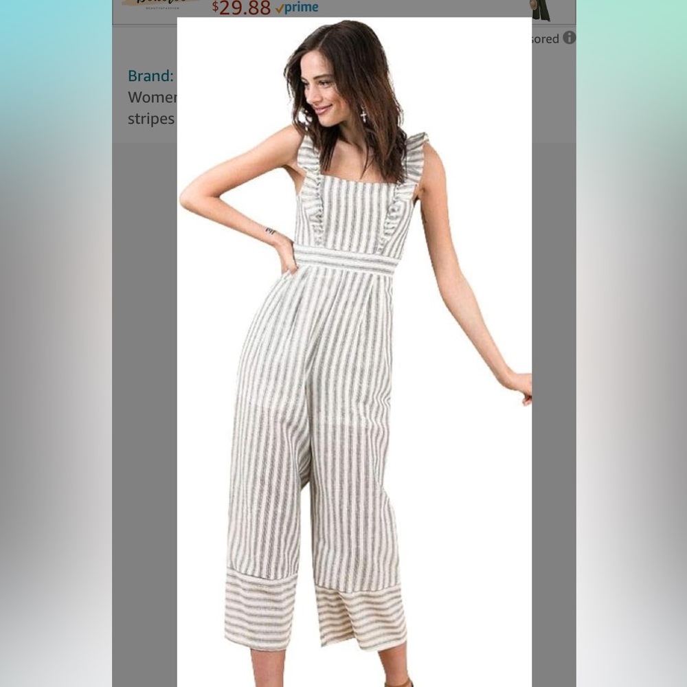 & merci ruffle strap jumpsuit. Worn about 2-3 x